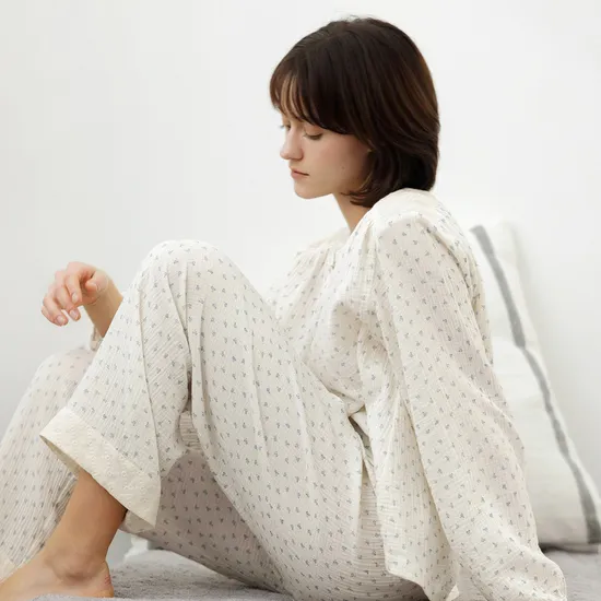 코즈넉 휘슬 플라워 순면 잠옷세트