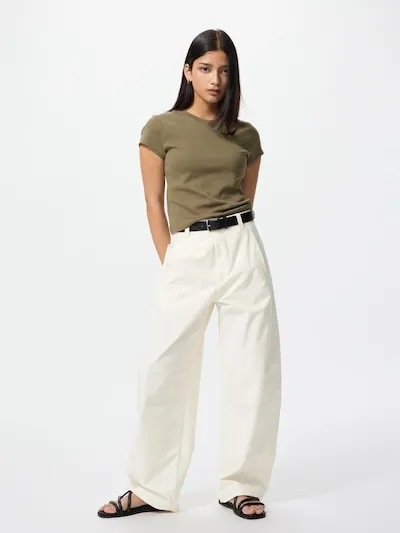 유니클로 저지 배럴 레그 팬츠