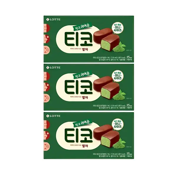 롯데웰푸드 티코 말차 510ml 3개