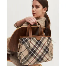 닥스 체크 토트백 노말 브라운 (옵션A-2)
