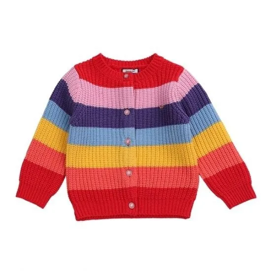 프랜치캣 멀티 무지개 가디건