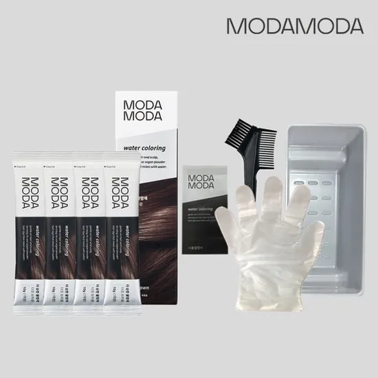 새치커버 물염색 염색약 4개 + 염색키트
