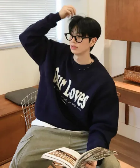 브러쉬드 러브 그래픽 니트 5컬러