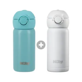 누비 원터치 스파우트탑 스텐물병 1+1