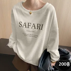 사파리 레터링 맨투맨