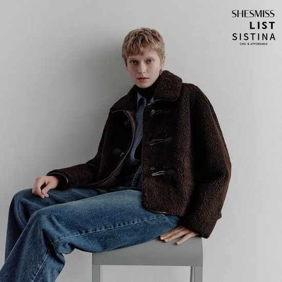 시어링 카라 점퍼 무스탕