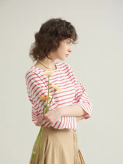 가을 여성 스트라이프 티셔츠 4가지색깔 중 택1