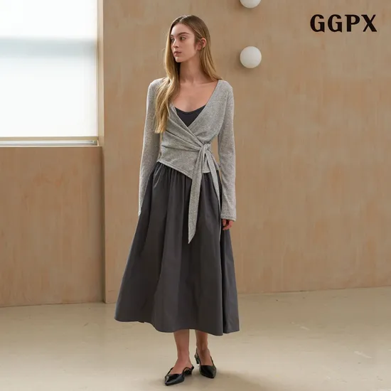 GGPX 랩 가디건 셋업 원피스