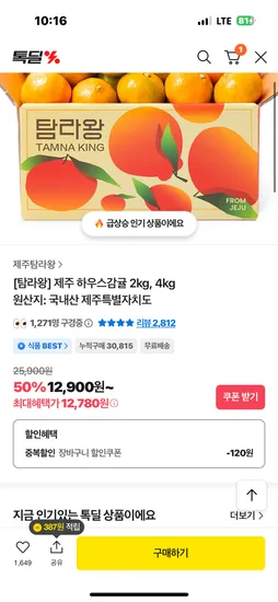 제주 하우스감귤 2kg, 4kg