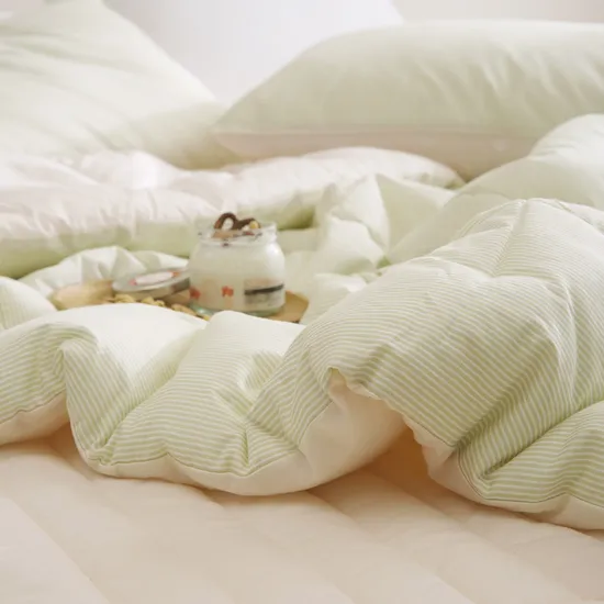 플로라 미니멀 스트라이프 순면 차렵이불