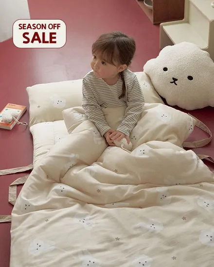 베베데코 듀라론 모달 일체형 낮잠이불 비숑베이지