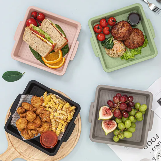 전자렌지용 플레이팅 사각접시 4P세트