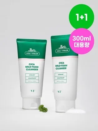 VT코스메틱 시카 마일드 폼 클렌저 300ml 2개
