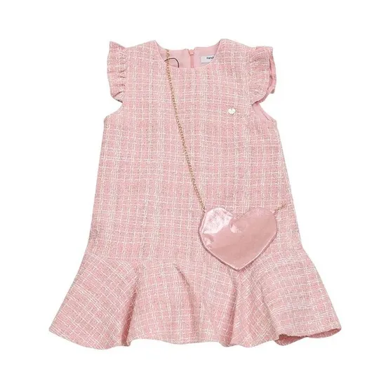 프렌치캣 핑크 트위드 원피스