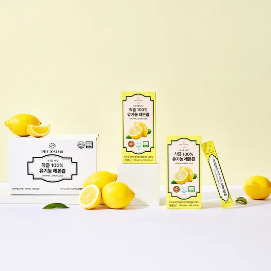 NFC착즙 100% 유기농레몬즙 20g 100포