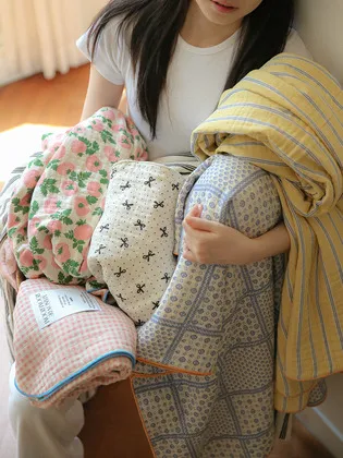 메종드룸룸 뮬리 4중 거즈 블랭킷 겸 홑이불