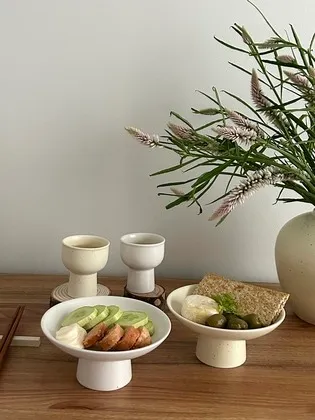 앨리건트테이블 헤움 무광 홈술세트 소주잔 플레이트 4p