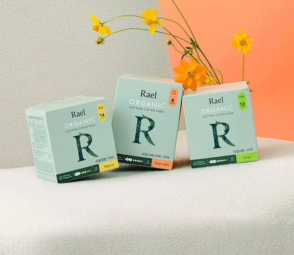 라엘 유기농 순면커버 생리대 12팩
