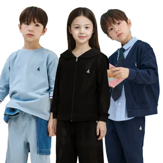 빈폴키즈 7부 피케 상하세트 하늘색