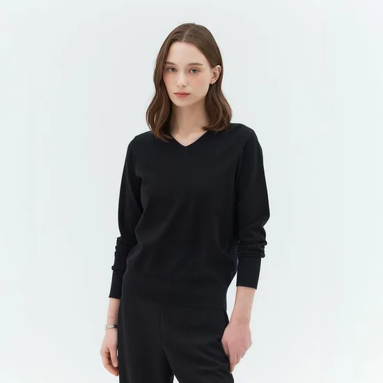 베이직 브이넥 니트 5컬러