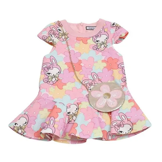 프렌치캣 프린트 가방 원피스