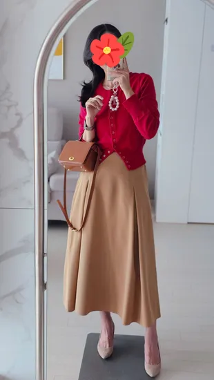 로제프란츠 아일렛 가디건 빨강