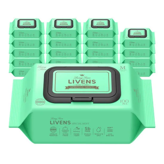 리벤스 민트 물티슈 100매 20팩