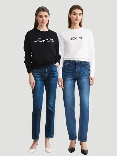 조스진 여성 슬림스트레이트 데님팬츠 1+1