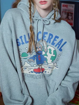 꼼파뇨 실리버니 후드티 그레이