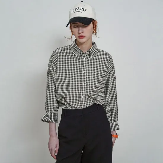 루즈핏 클래식 체크 셔츠