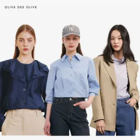 올리브데올리브 코듀로이 카라 데님재킷