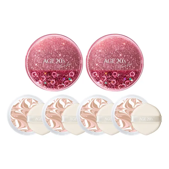 에이지투웨니스 예리코로즈 커버팩트 케이스 2개 리필 4개