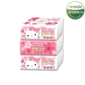 헬로키티 팝업티슈 벚꽃에디션 110매 3개입 1팩