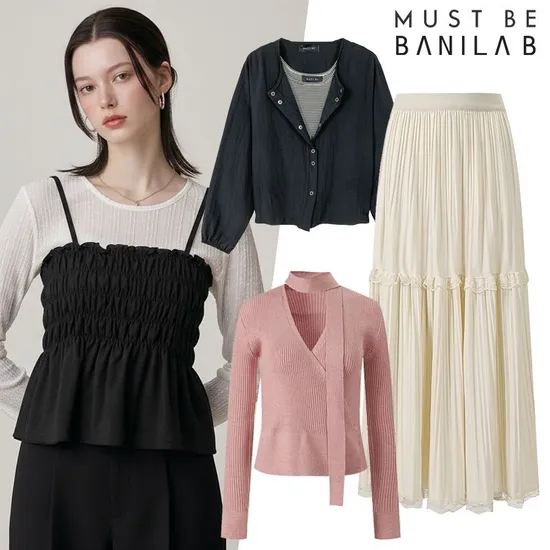 릴리프 밑단 트임 니트 55-66