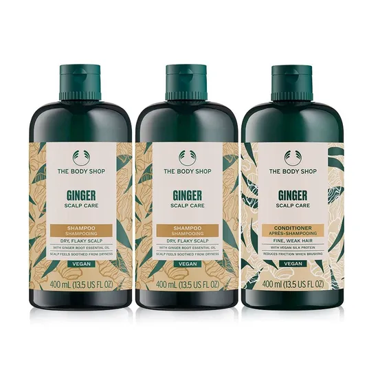 더 바디샵 진저 스캘프 케어 샴푸 컨디셔너 2+1 대용량 세트