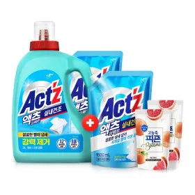 피죤 액츠 실내건조 세탁세제 3L 1개, 1.5L 2개, 보타닉 200ml 2개