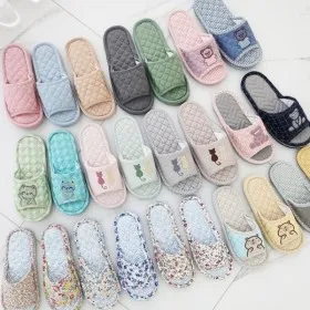 3중쿠션 면 실내화/거실화 5,500원