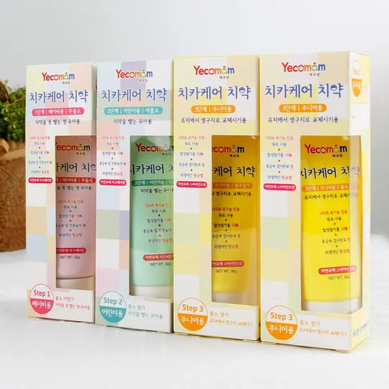 예꼬맘 어린이 치약 60g x 4개