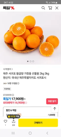 제주 못난이 황금향 4.5kg