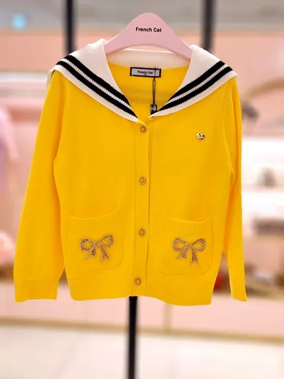 프렌치캣 세일러 카라 가디건