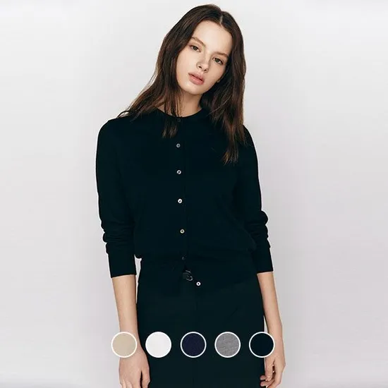 지오다노 라운드넥 셋업 가디건