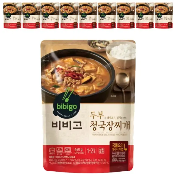 CJ 비비고 두부청국장찌개 460g 10개