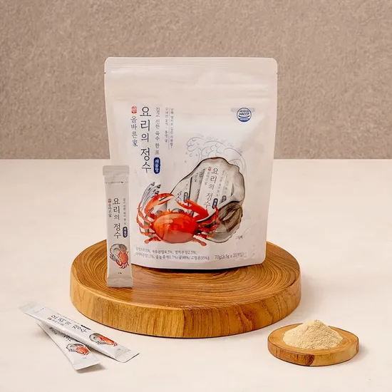 올바른가 요리의정수 스틱 분말 육수 꽃게 해물맛 70g 20개입 3팩