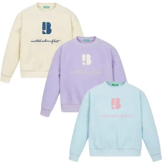 베네통키즈 플리스 맨투맨 2개