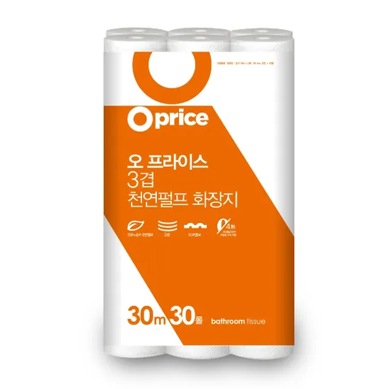 오프라이스 천연펄프 화장지 3겹 30m 30롤