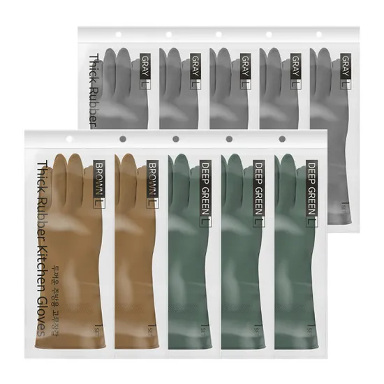 가쯔 두꺼운 라텍스 고무장갑 10개