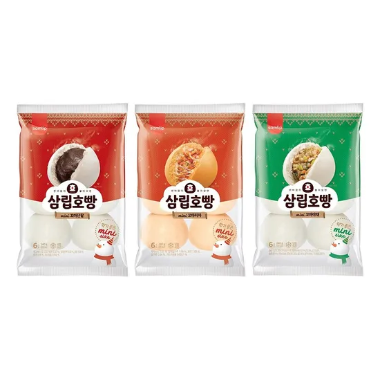 삼립호빵 단팥2개 야채2개