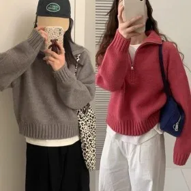 아노락 집업 니트 1+1