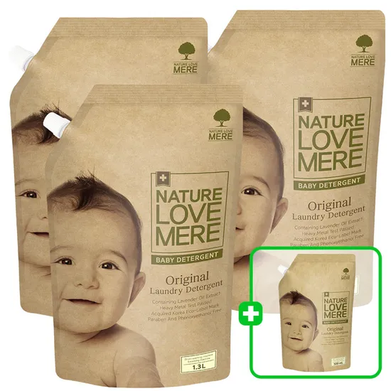 네이쳐러브메레 아기세제 1300ml 3팩 500ml 1팩 총 4팩