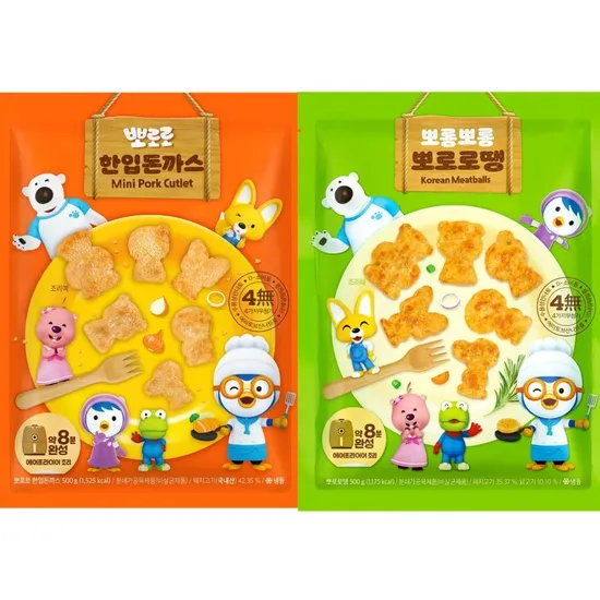 뽀로로땡 500g 2봉 돈까스 500g 2봉